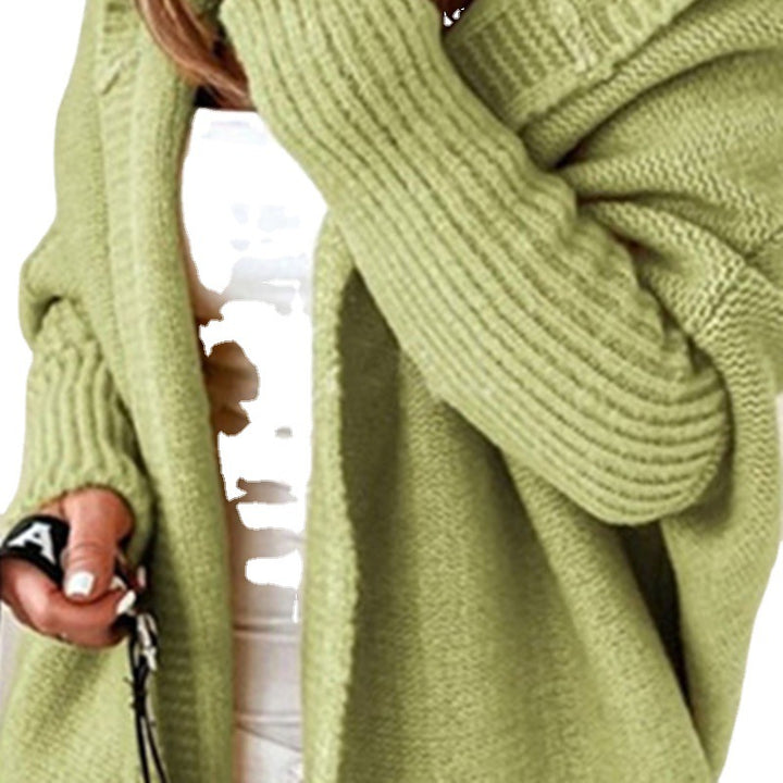Damens grovstickad cardigan med breda slag och strukturerad design Eva Jonsson-Eva Jonsson