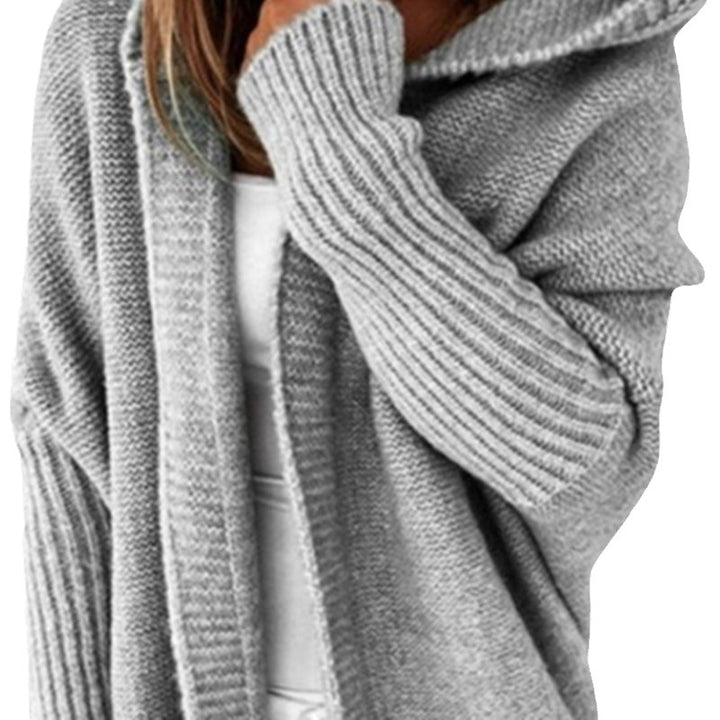 Damens grovstickad cardigan med breda slag och strukturerad design Eva Jonsson-Eva Jonsson