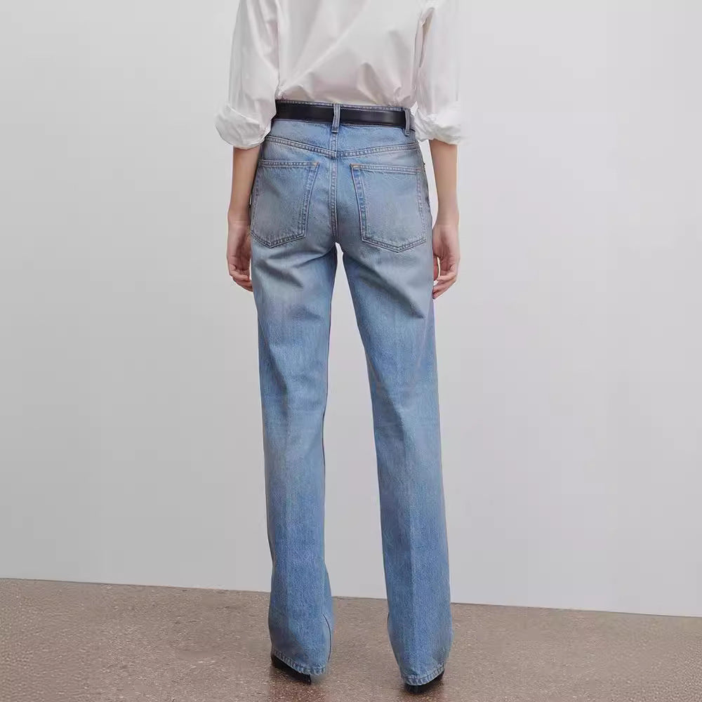 Damens högskurna, vida jeans Mirla-Eva Jonsson