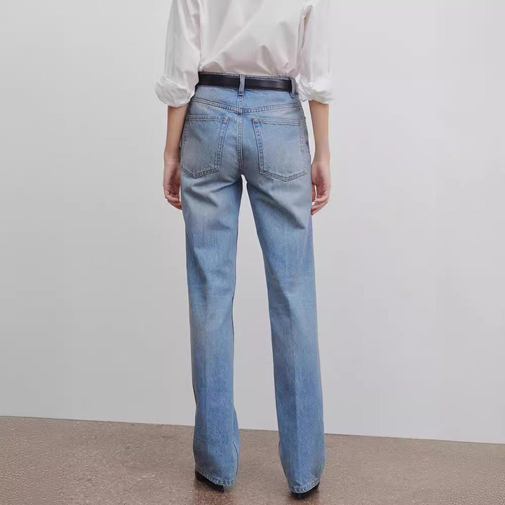 Damens högskurna, vida jeans Mirla-Eva Jonsson