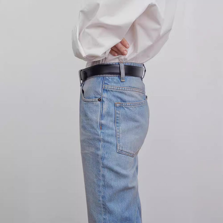Damens högskurna, vida jeans Mirla-Eva Jonsson