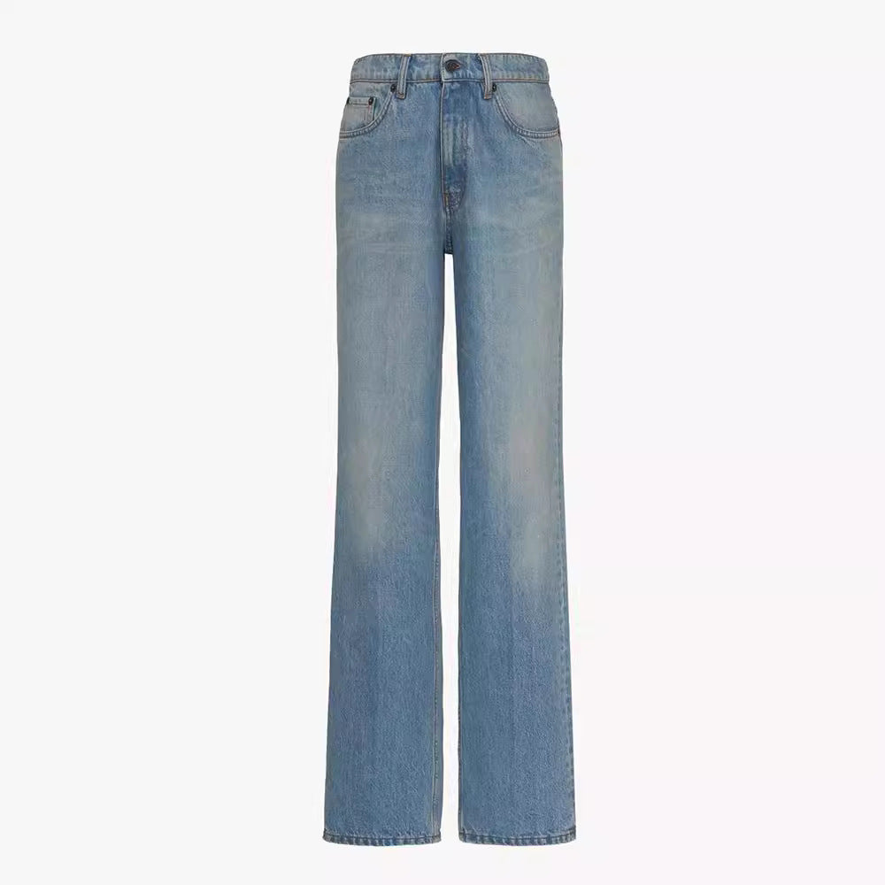 Damens högskurna, vida jeans Mirla-Eva Jonsson