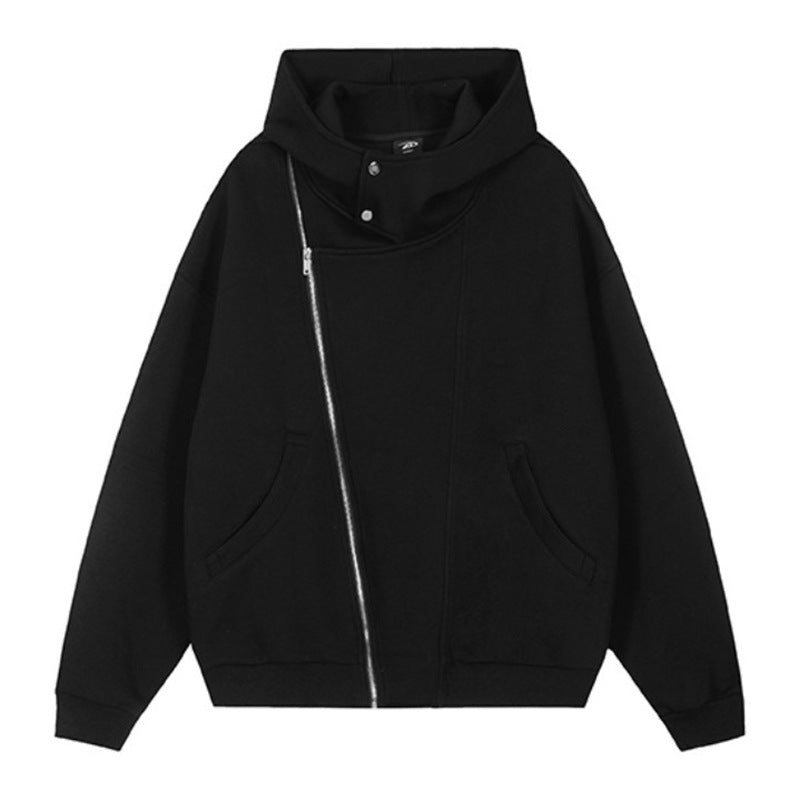 Damens hoodie med asymmetrisk dragkedja och bekväm passform Eva Jonsson-Eva Jonsson