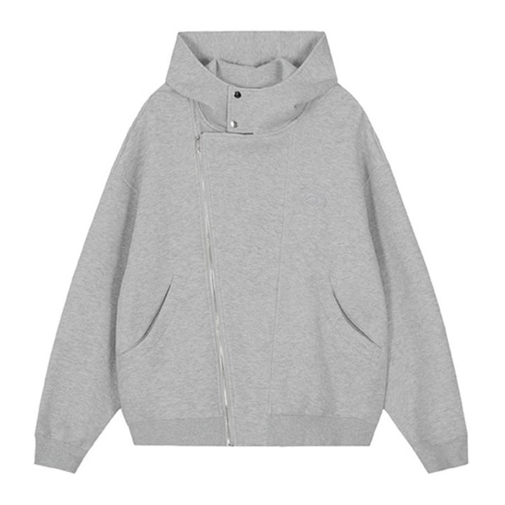 Damens hoodie med asymmetrisk dragkedja och bekväm passform Eva Jonsson-Eva Jonsson