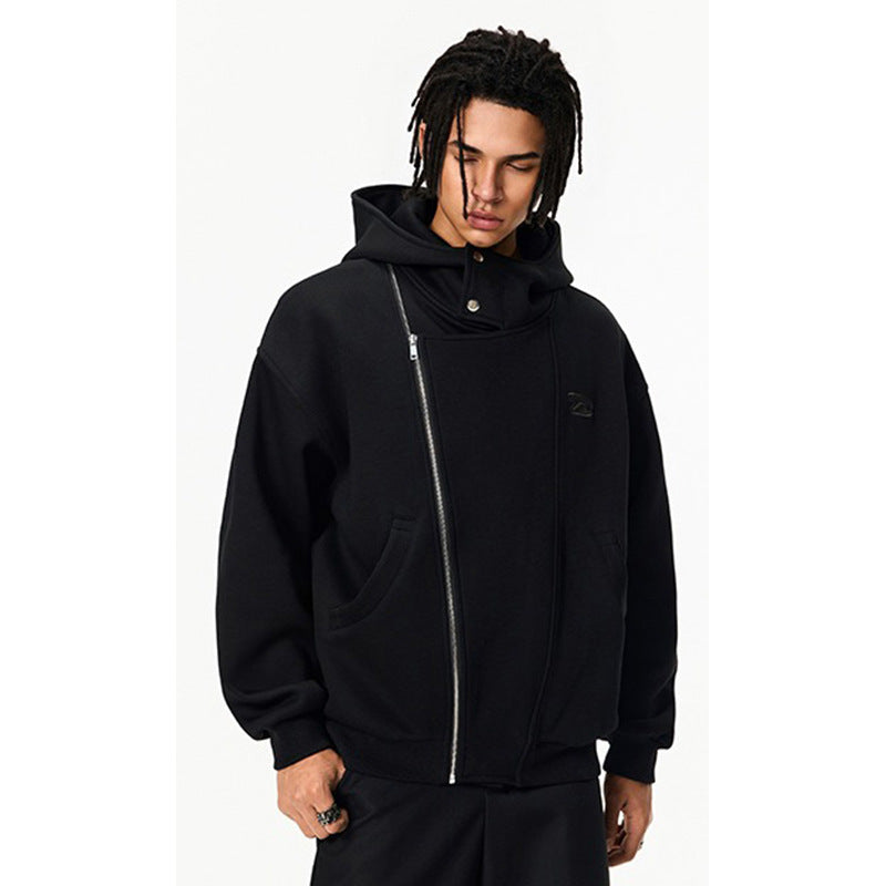 Damens hoodie med asymmetrisk dragkedja och bekväm passform Eva Jonsson-Eva Jonsson