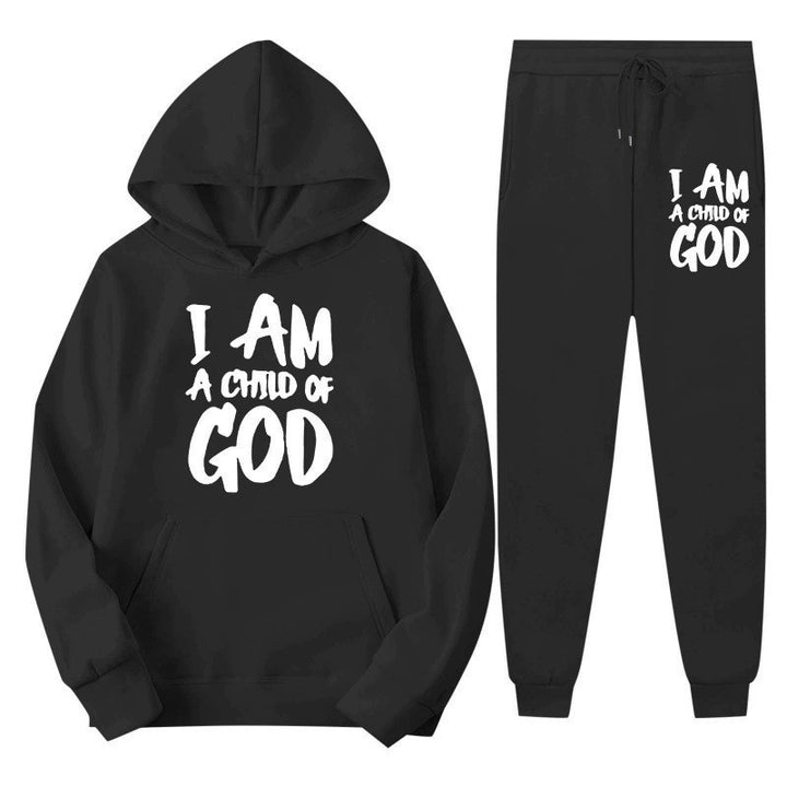 Damens hoodie sweatshirt med urbant tryck och bekväma byxor Mirla-Eva Jonsson
