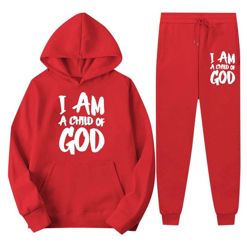 Damens hoodie sweatshirt med urbant tryck och bekväma byxor Mirla-Eva Jonsson