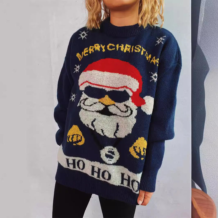 Damens jultröja med festligt motiv och oversized snitt Mirla-Eva Jonsson