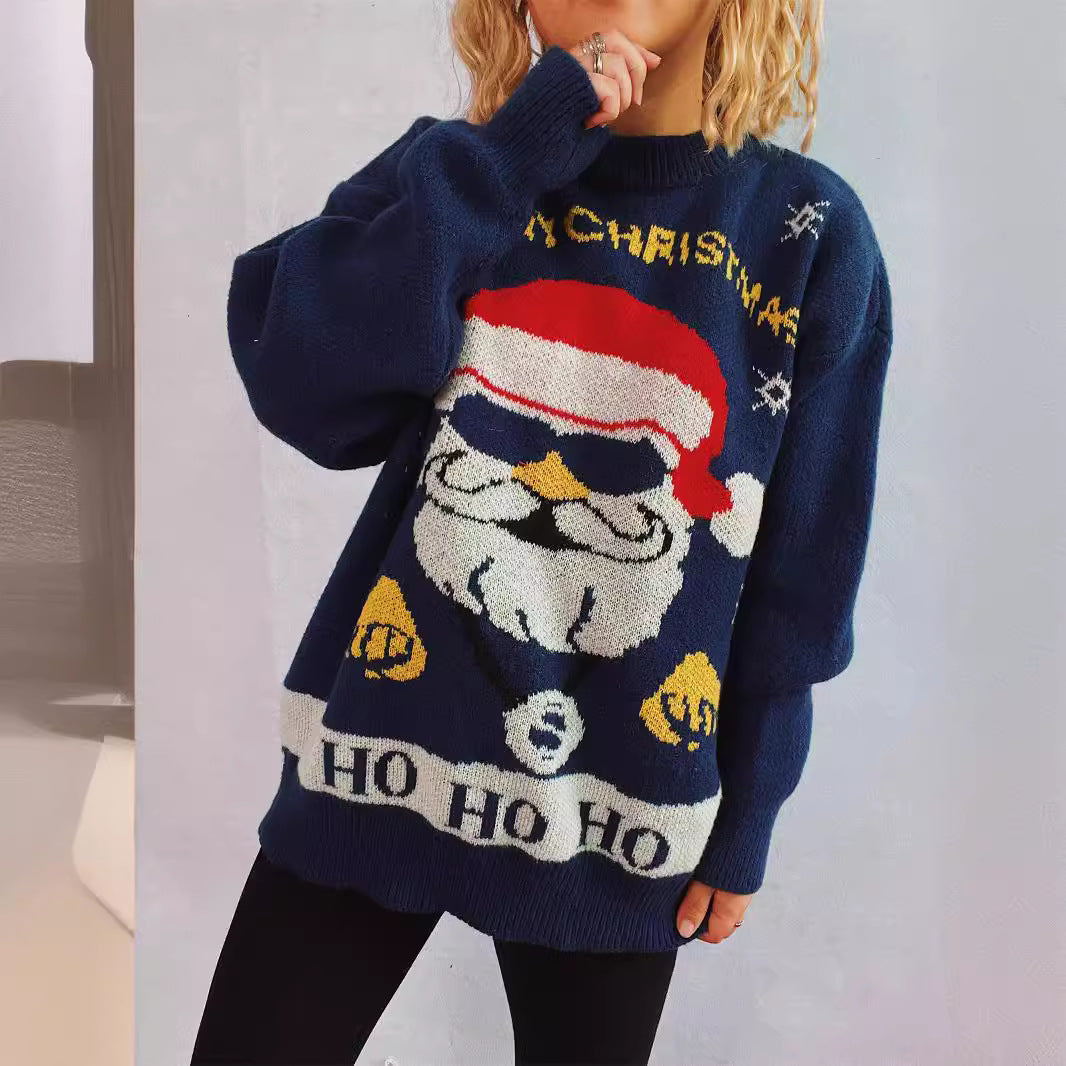 Damens jultröja med festligt motiv och oversized snitt Mirla-Eva Jonsson