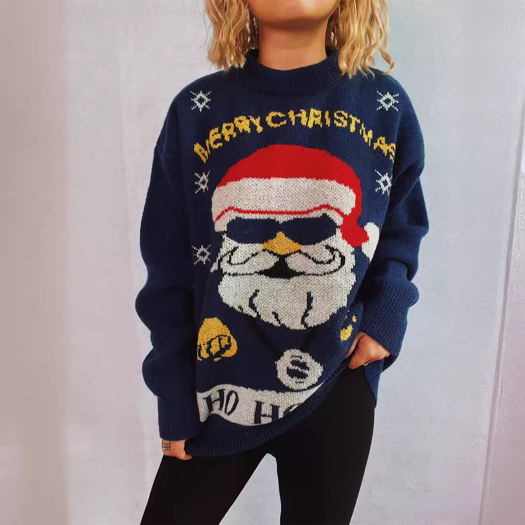 Damens jultröja med festligt motiv och oversized snitt Mirla-Eva Jonsson
