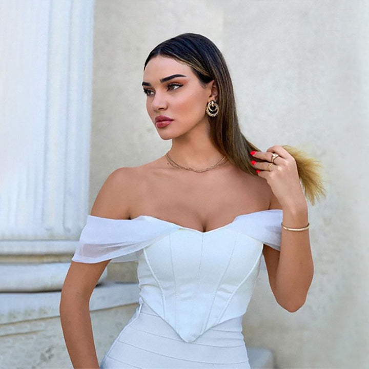 Damens korsett-topp med off-shoulder design och figursydd skärning Eva Jonsson-Eva Jonsson