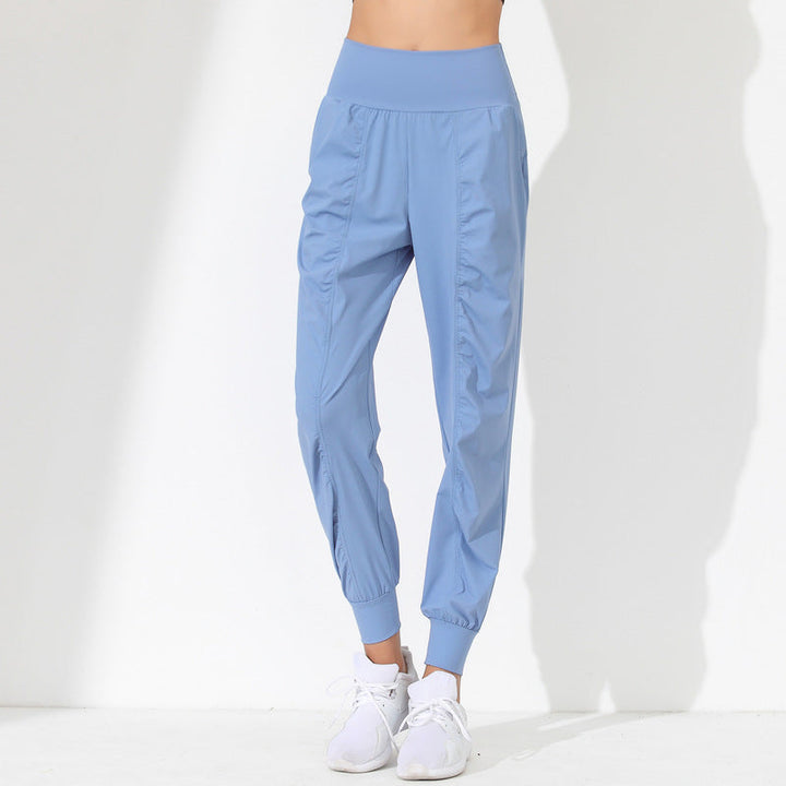 Damens lätta sportiga joggingsbyxor med hög midja och elastiska muddar Mirla-Eva Jonsson