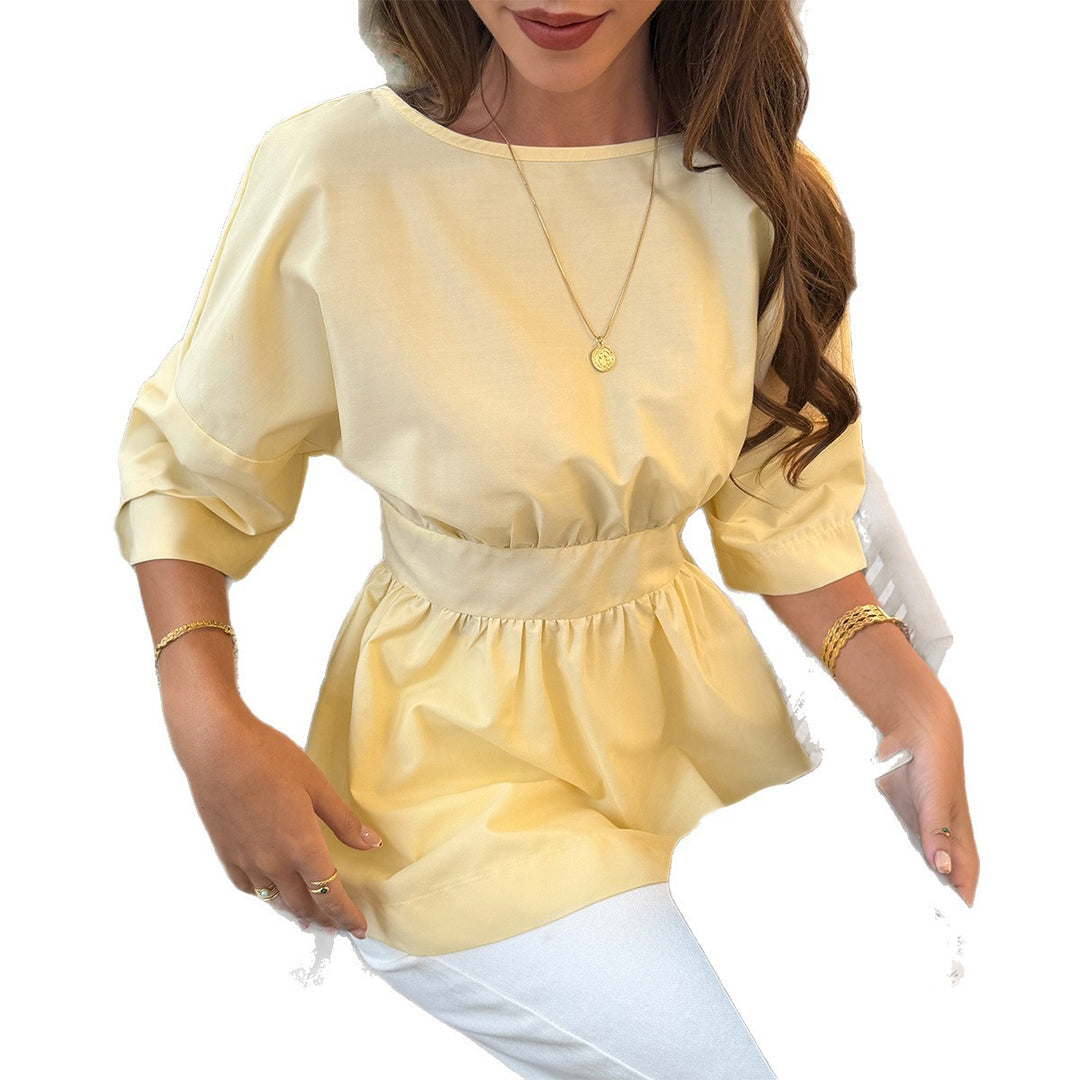 Damens loose top with tailored fit and voluminous sleeves Mirla-Eva Jonsson