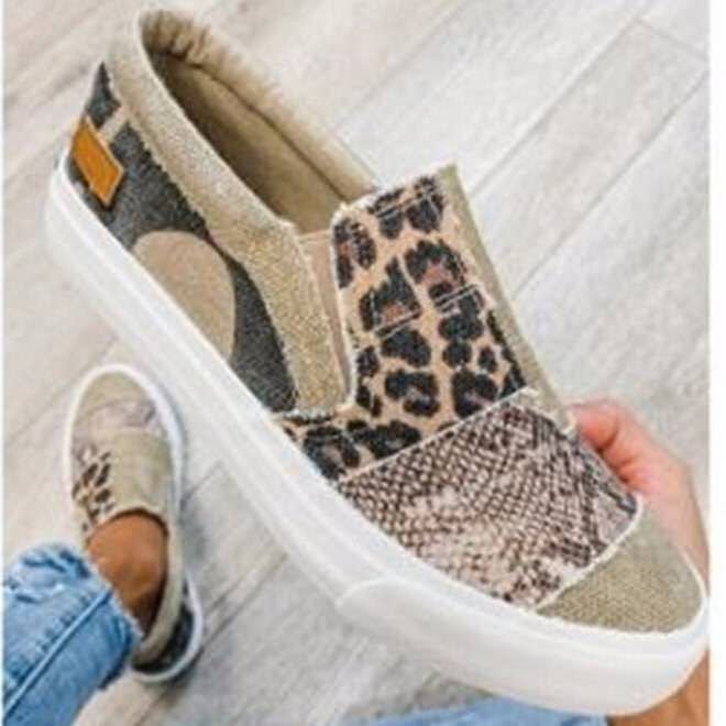 Damens mode Slip-On sneakers med mönstrad design Mirla-Eva Jonsson