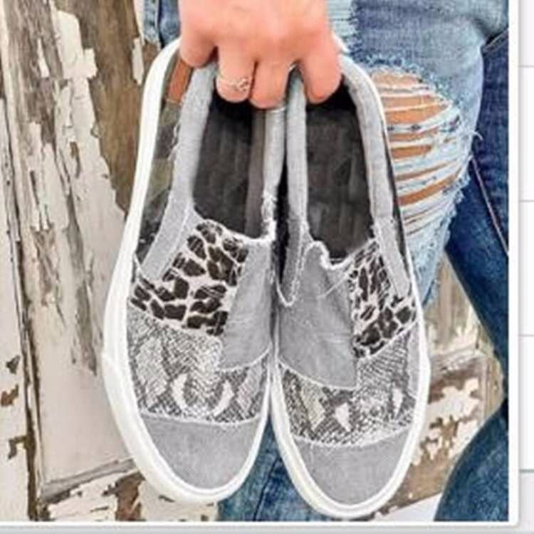 Damens mode Slip-On sneakers med mönstrad design Mirla-Eva Jonsson