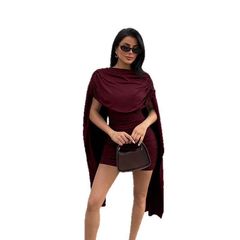 Damens modisches Minikleid mit schickem Überwurf und dezenter Raffung Mirla-Eva Jonsson