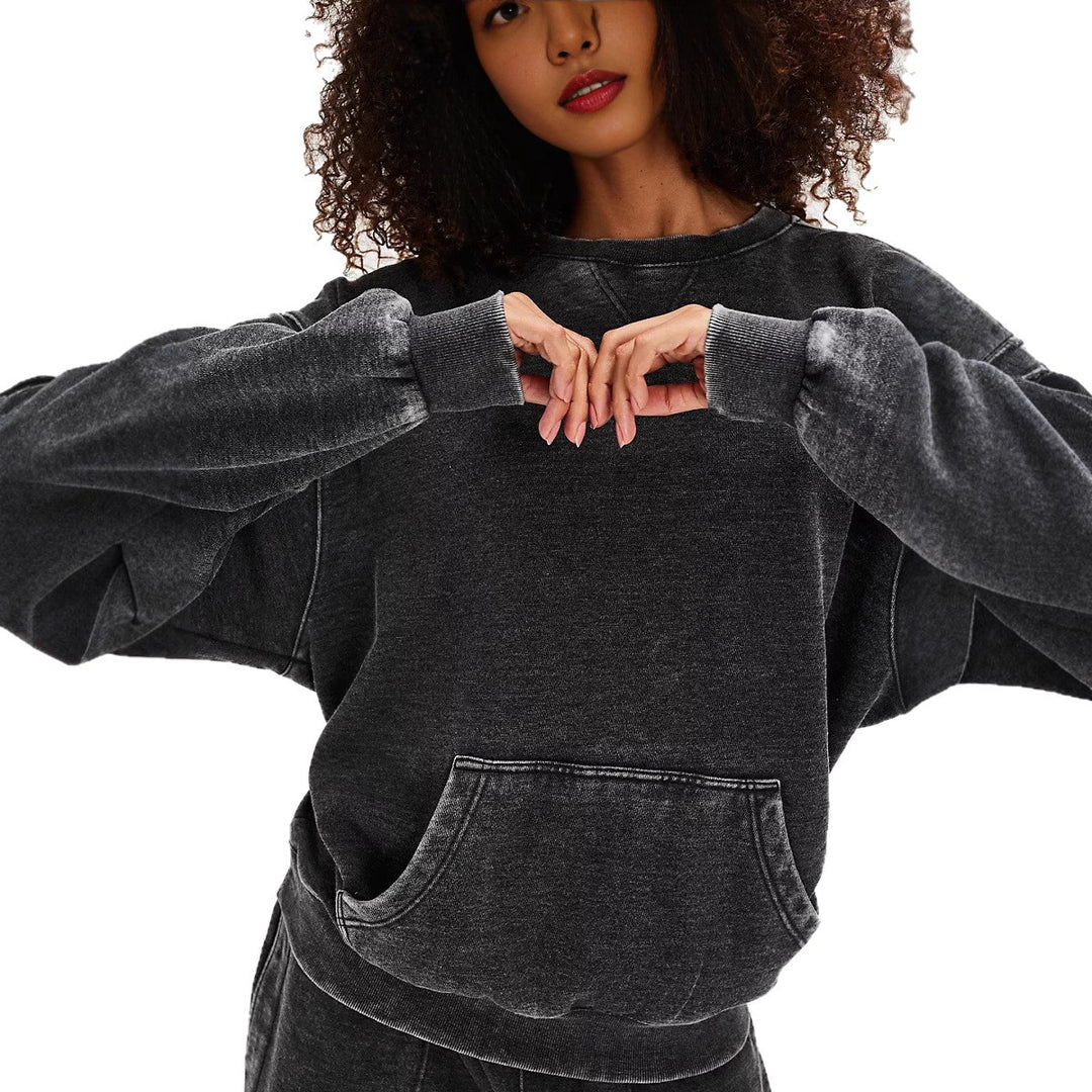 Damens oversized huvtröja med kängurufickor och mjukt innerfoder Mirla-Eva Jonsson