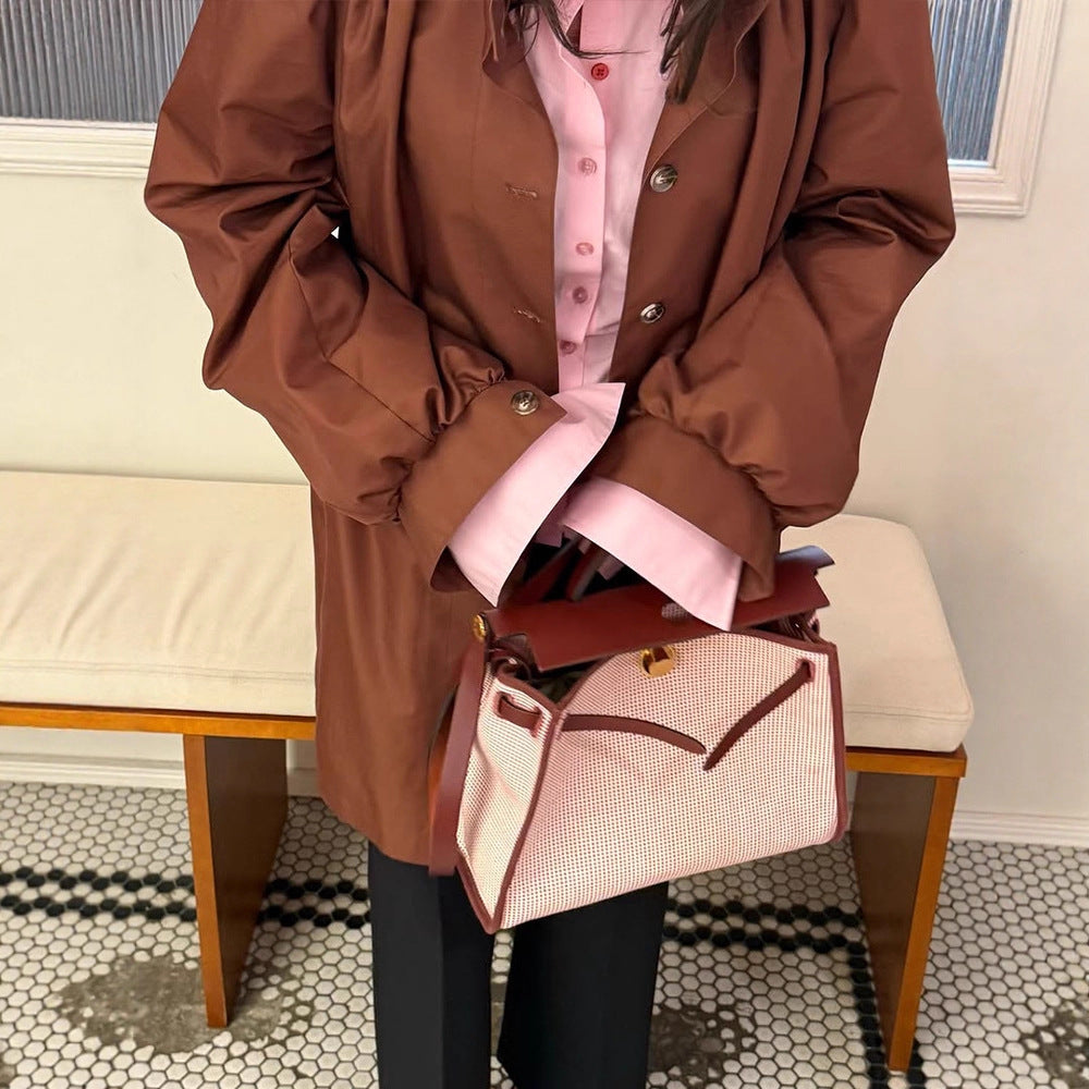 Damens oversized konstläderjacka med voluminösa ärmar Mirla-Eva Jonsson