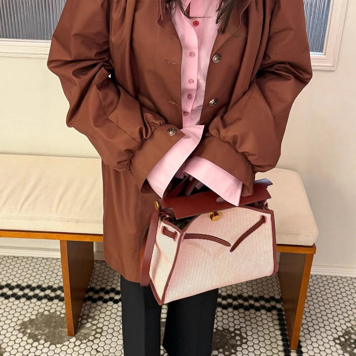 Damens oversized konstläderjacka med voluminösa ärmar Mirla-Eva Jonsson
