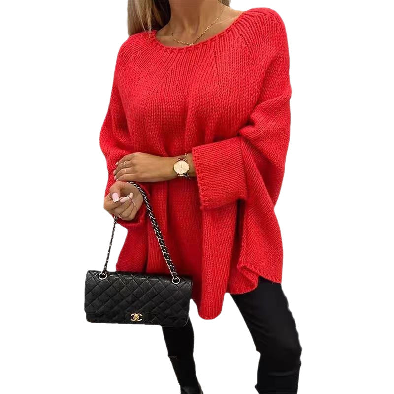 Damens oversized stickad tröja med vida ärmar Eva Jonsson-Eva Jonsson