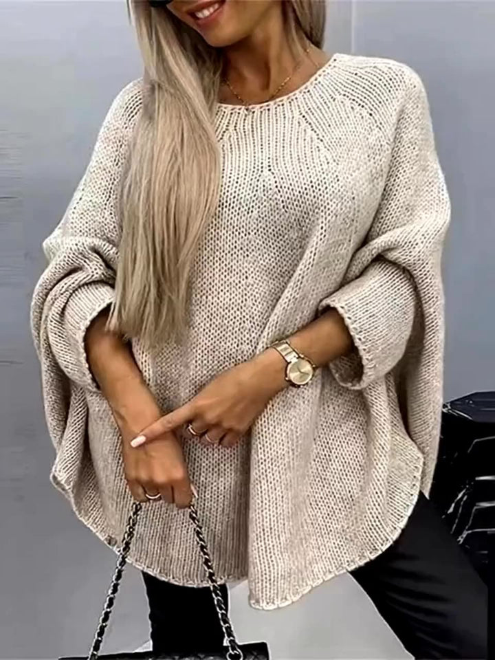 Damens oversized stickad tröja med vida ärmar Eva Jonsson-Eva Jonsson