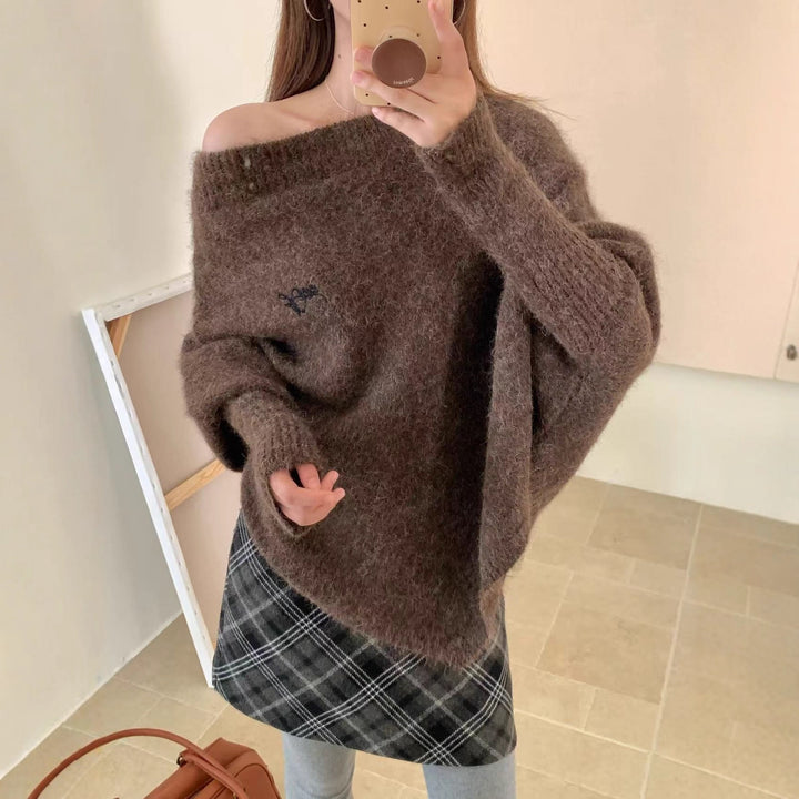Damens oversized tröja i mjuk mohair-blandning med vid passform Mirla-Eva Jonsson