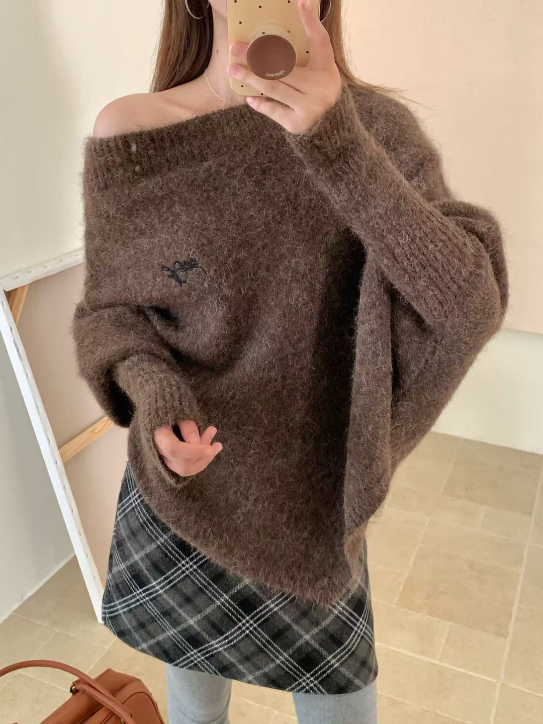 Damens oversized tröja i mjuk mohair-blandning med vid passform Mirla-Eva Jonsson
