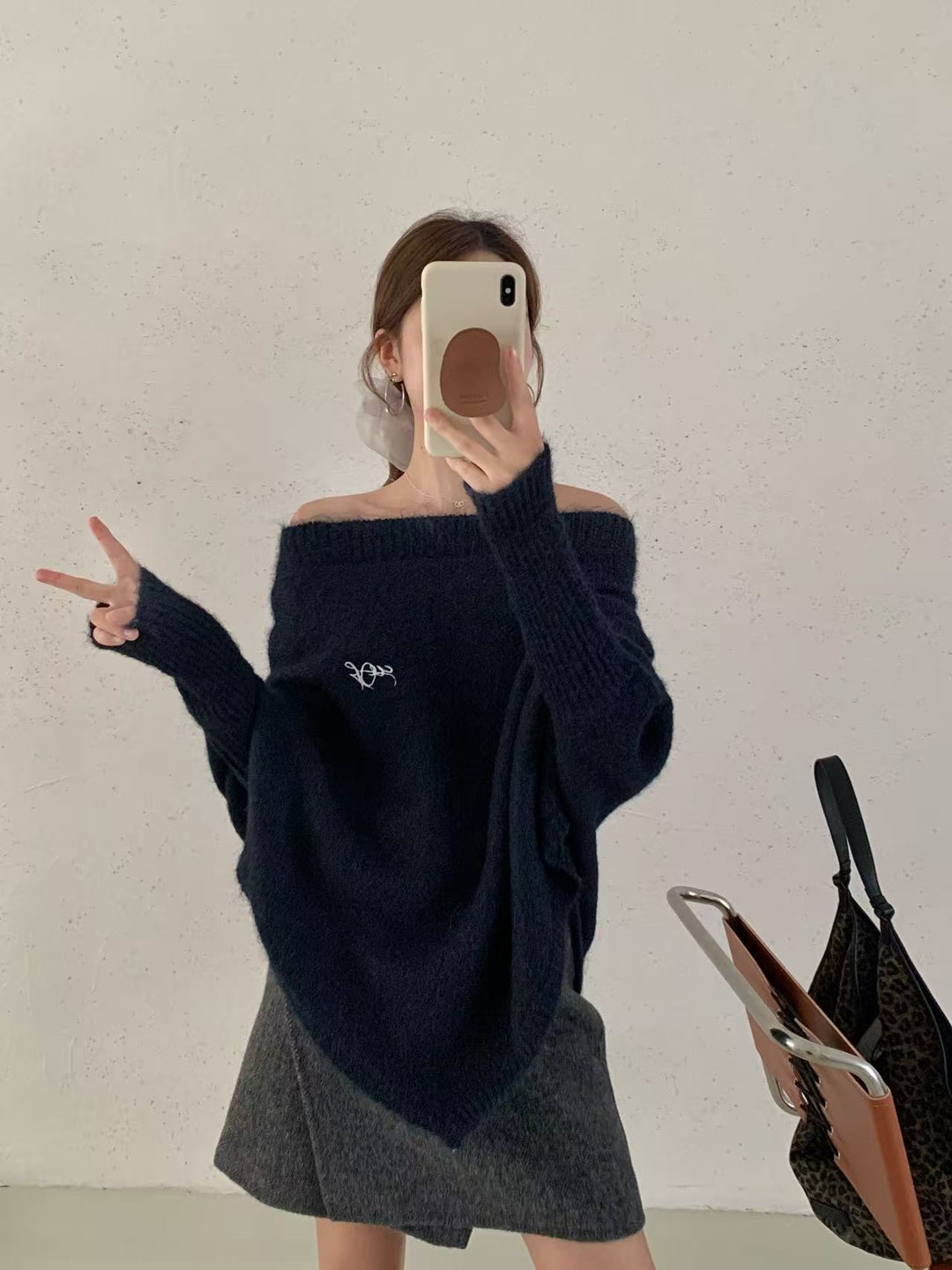 Damens oversized tröja i mjuk mohair-blandning med vid passform Mirla-Eva Jonsson