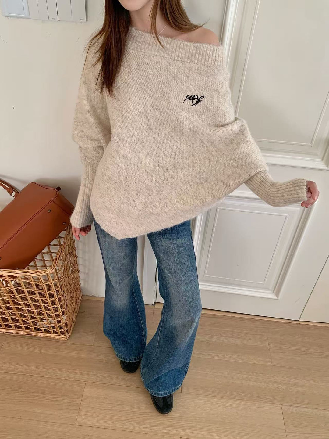 Damens oversized tröja i mjuk mohair-blandning med vid passform Mirla-Eva Jonsson