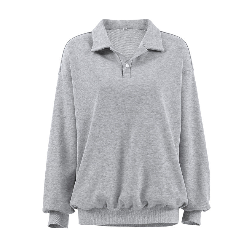 Damens oversized tröja med polokrage och avslappnad passform Mirla-Eva Jonsson