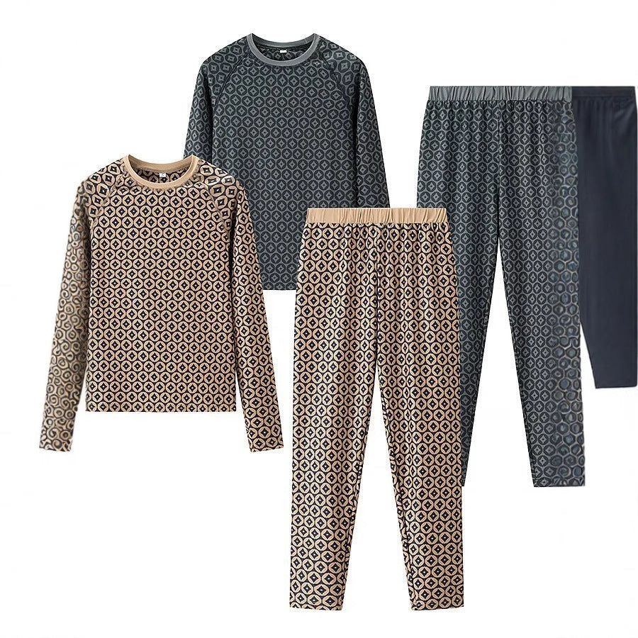 Damens pyjamaset i mjuk jersey med modernt mönster Mirla-Eva Jonsson