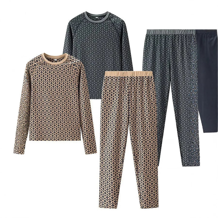 Damens pyjamaset i mjuk jersey med modernt mönster Mirla-Eva Jonsson