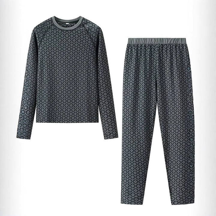 Damens pyjamaset i mjuk jersey med modernt mönster Mirla-Eva Jonsson