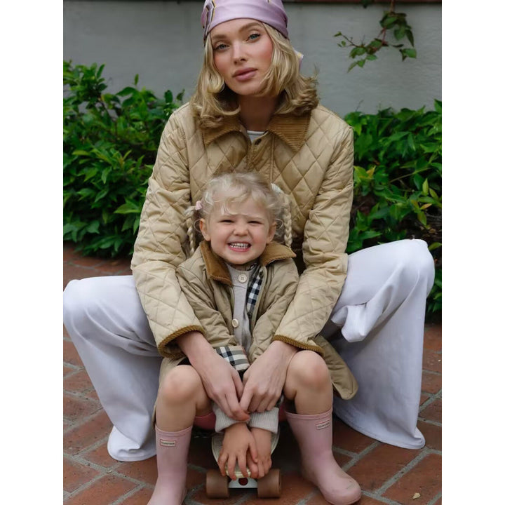 Damens quiltad övergångsjacka med kordkrage och praktiska fickor Eva Jonsson-Eva Jonsson