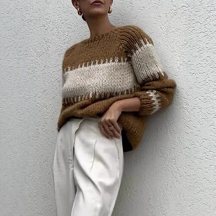Damens stickad oversized pullover Mirla-Eva Jonsson