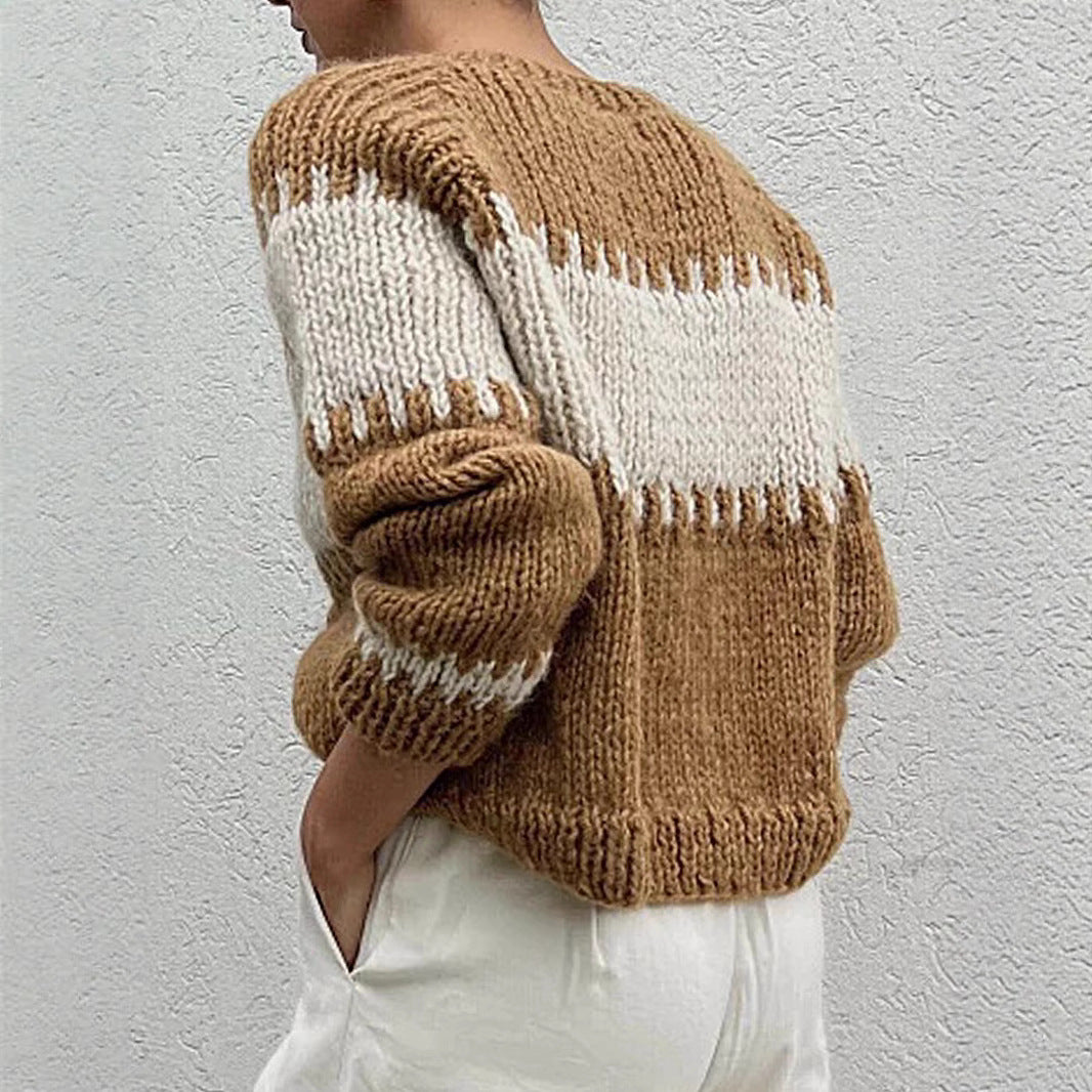 Damens stickad oversized pullover Mirla-Eva Jonsson
