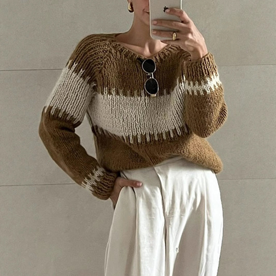 Damens stickad oversized pullover Mirla-Eva Jonsson