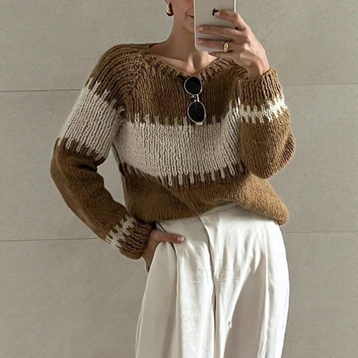 Damens stickad oversized pullover Mirla-Eva Jonsson