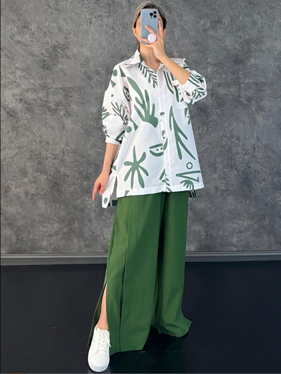 Damens stiliga oversized blusset med vida ben Mirla-Eva Jonsson