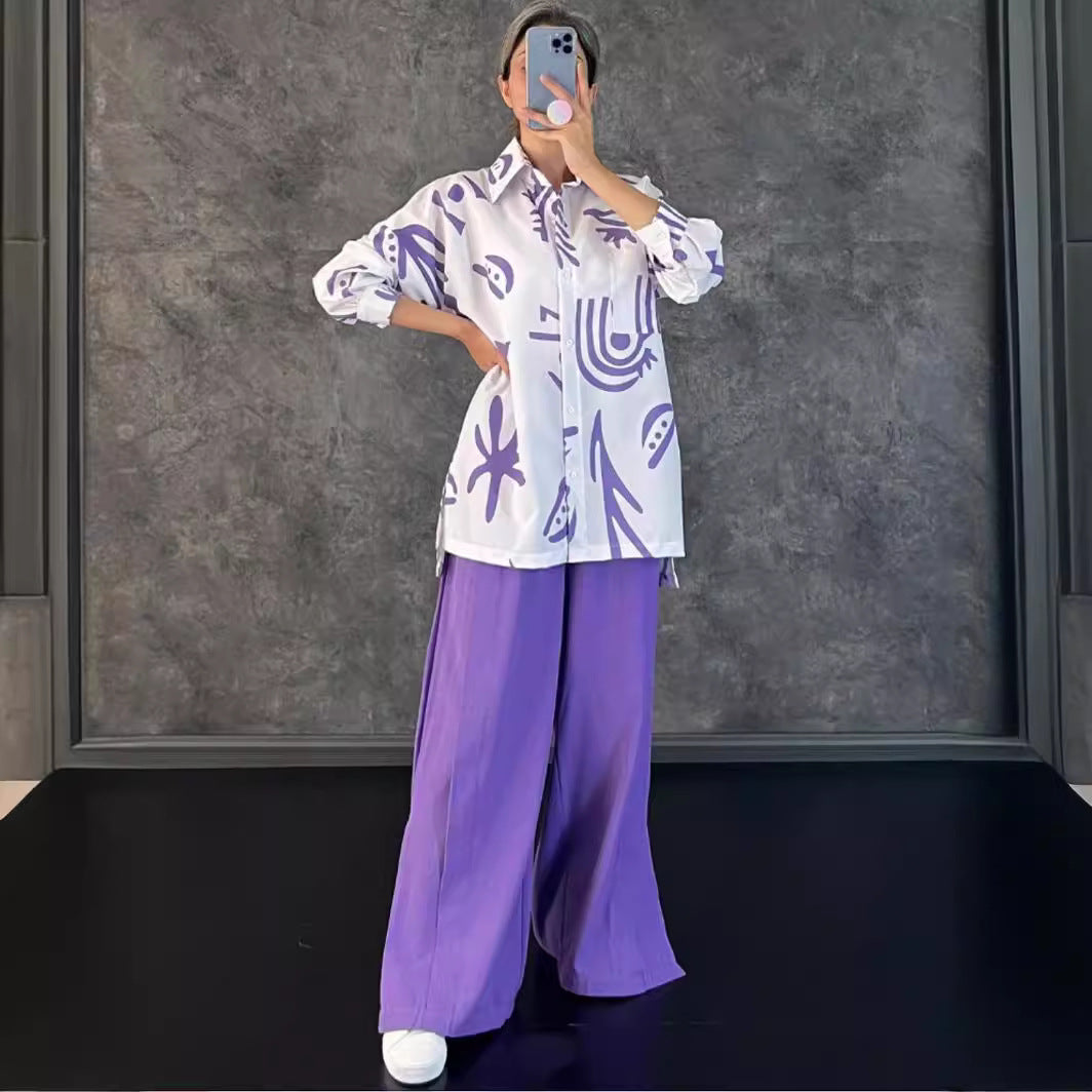 Damens stiliga oversized blusset med vida ben Mirla-Eva Jonsson