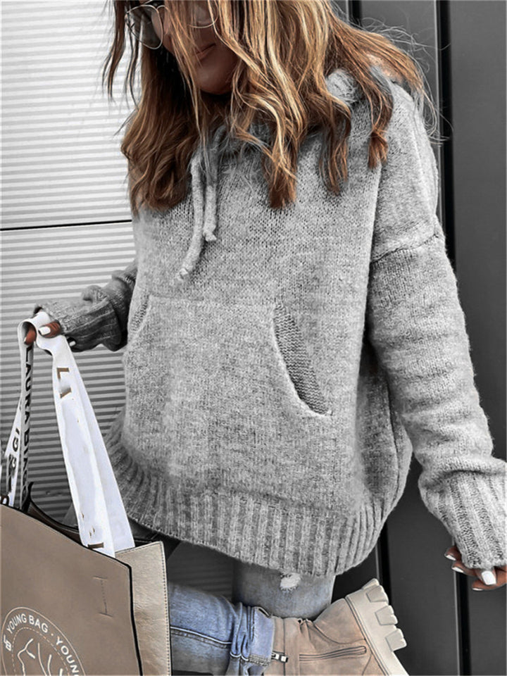 Damens sweatshirt med huva och känguruficka Mirla-Eva Jonsson