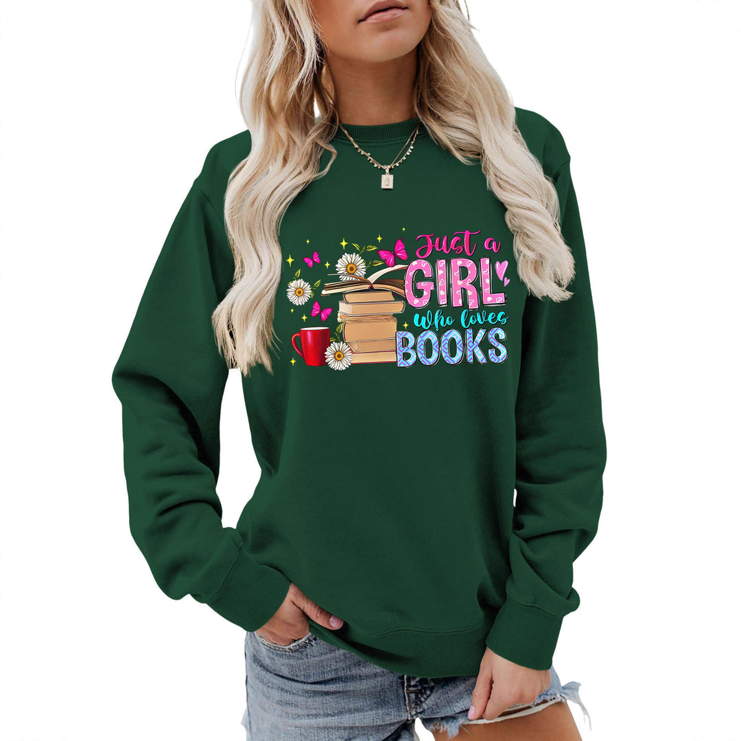Damens sweatshirt med iögonfallande bokmotiv och avslappnad passform Mirla-Eva Jonsson