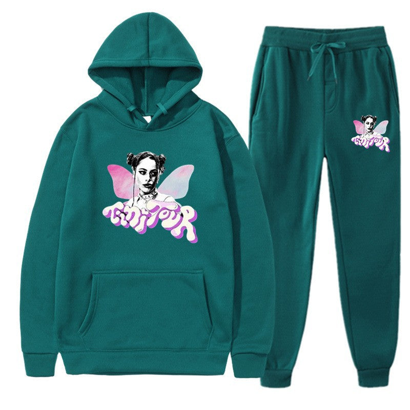 Damens sweatshirt och joggingbyxor set med kreativ grafisk design Mirla-Eva Jonsson