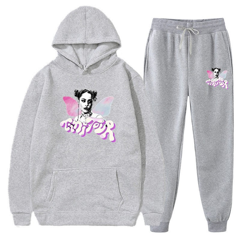 Damens sweatshirt och joggingbyxor set med kreativ grafisk design Mirla-Eva Jonsson