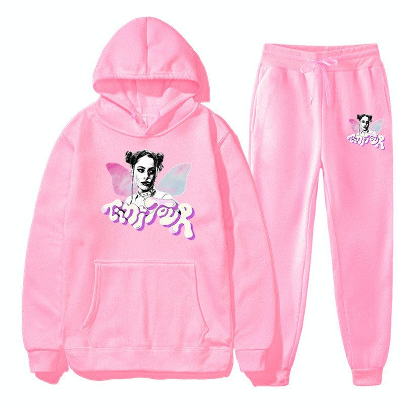 Damens sweatshirt och joggingbyxor set med kreativ grafisk design Mirla-Eva Jonsson