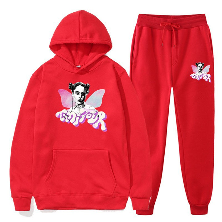Damens sweatshirt och joggingbyxor set med kreativ grafisk design Mirla-Eva Jonsson