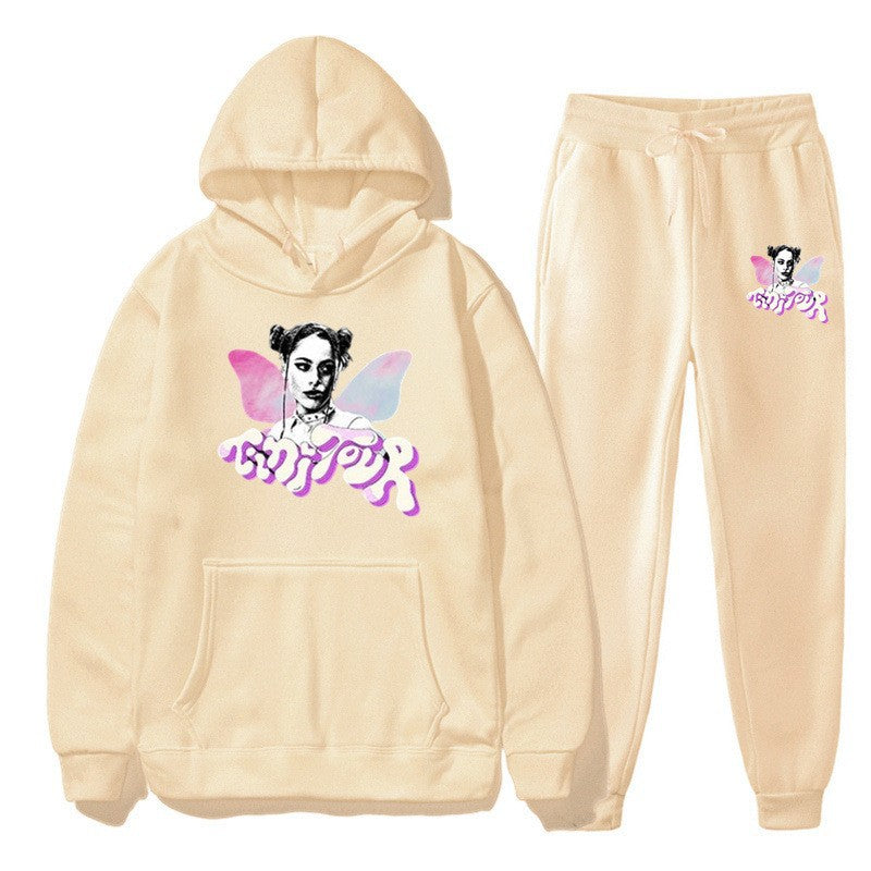 Damens sweatshirt och joggingbyxor set med kreativ grafisk design Mirla-Eva Jonsson