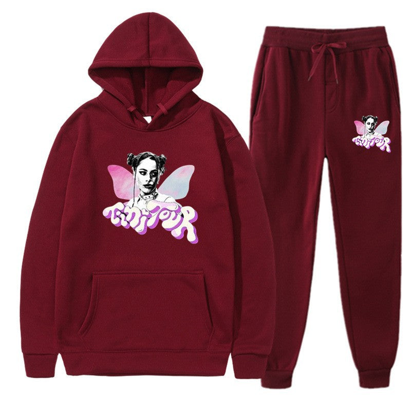 Damens sweatshirt och joggingbyxor set med kreativ grafisk design Mirla-Eva Jonsson