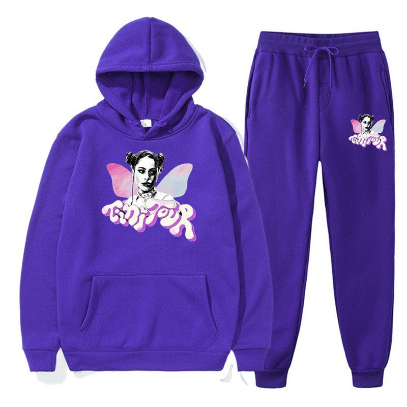 Damens sweatshirt och joggingbyxor set med kreativ grafisk design Mirla-Eva Jonsson