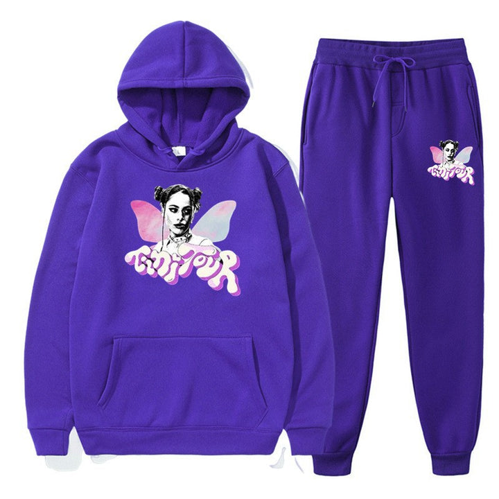Damens sweatshirt och joggingbyxor set med kreativ grafisk design Mirla-Eva Jonsson